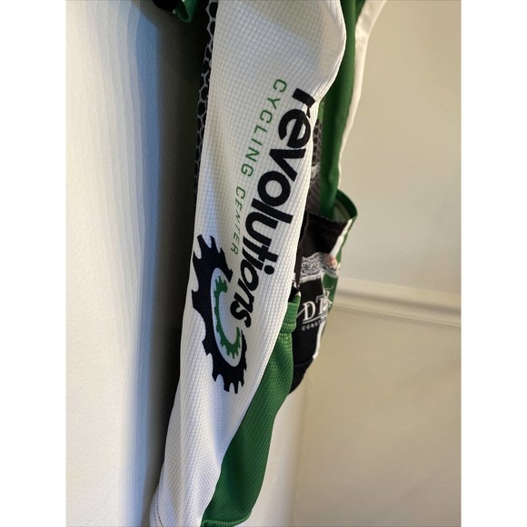 Voler Mens Medium Cycling Jersey Team Revolution Green Black White Large - Picture 9 of 9
